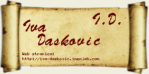 Iva Dašković vizit kartica